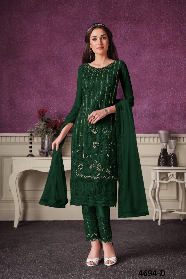 Super Hit 4694 Color Latest Festive Wear Embroidery Salwar Kameez Collection